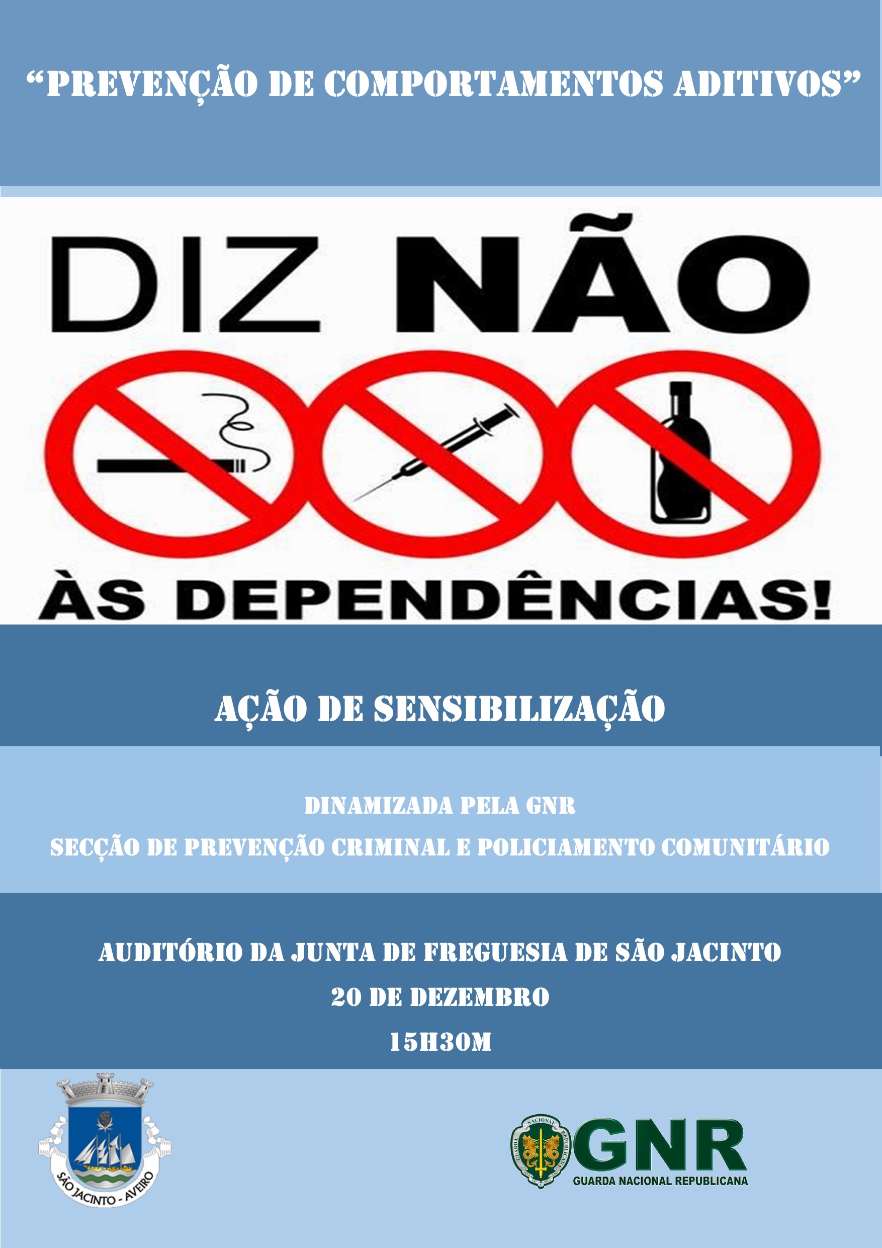 Imagem AÇÃO DE SENSIBILIZAÇÃO "PREVENÇÃO DE COMPORTAMENTOS ADITIVOS"